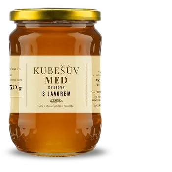 Kubešův med květový s javorem 750g