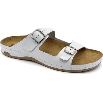 Dámská obuv Leon 702 Pánská kožená zdravotní obuv - Bílá Velikost: 44