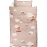 Done by Deer Povlečení Junior GOTS Happy Clouds - Růžové