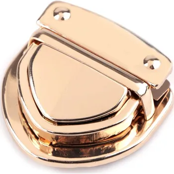 Sada zapínání na tašku 45x45 mm, barva 3 růžové zlato