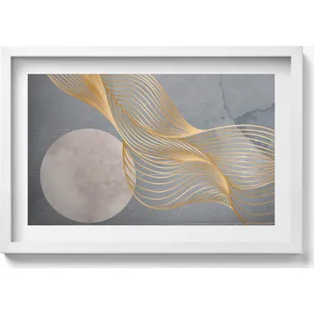 Obraz Dekorativní obraz v rámu do obýváku Abstraktní ilustrace měsíce 60x40 cm