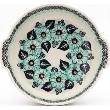 Keramická mísa kulatý s uchy, keramika Bolesławiec