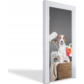 Fototapeta Samolepka samolepící dýha na dveře skříně Úklidový pejsek 75x205 cm