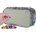 PIXIE CREW studentský penál Šedo-modrý