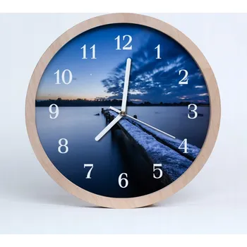 Hodiny Nástěnné quartzové hodiny s plynoucím mechanismem – Krajina