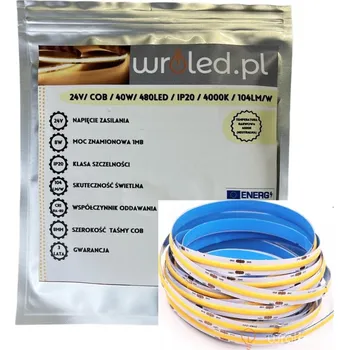 LED páska LED pásek COB 24V 5m Neutrální bílá 3 roky záruka Pro