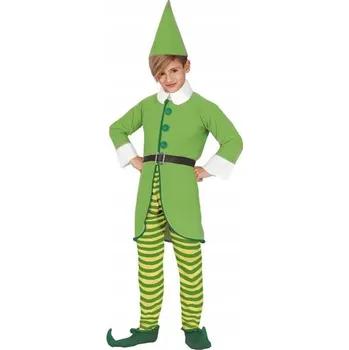 Karnevalový kostým KOSTÝM ELF ELFA SKŘÍTKA ZELENÝ VÁNOCE 128