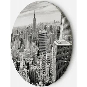 Obraz KULATÝ OBRAZ Mrakodrapy v New Yorku NA PLÁTNĚ 40x40