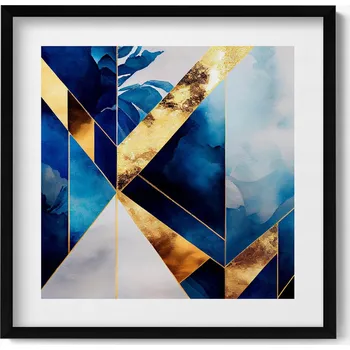 Obraz Obraz v černém rámu na zeď - Geometrická kompozice 50x50 cm