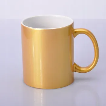 Hrnek Image Hrnek Zlatý metalický lesklý 330ml keramika 330 ml