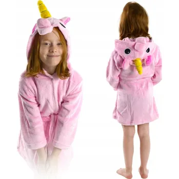 Dívčí župan Dětský župan jednorožec růžový pegas pro holčičky dárek velikost 104