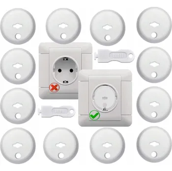 Obraz Zabezpečení Kontaktů Zásuvek Záslepky 12 KS