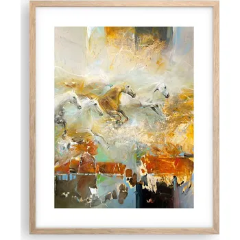Obraz Obraz plakát na zeď v rámu světlý dub 40x50 abstrakce plakáty do obývacího pokoje