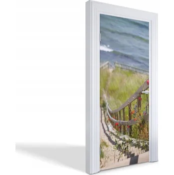 Obraz Dekorativní samolepka na dveře oživí vzhled Schody k moři 85x205 cm