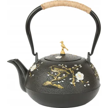 Konvice na čaj Železná konvice/džbán se sítkem na čaj MPLCo 1 l Černá Zlatý Pták