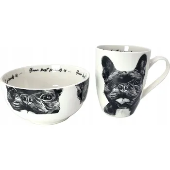 Hrnek Queen Isabell Francouzský Buldoček, porcelánový, 350 ml