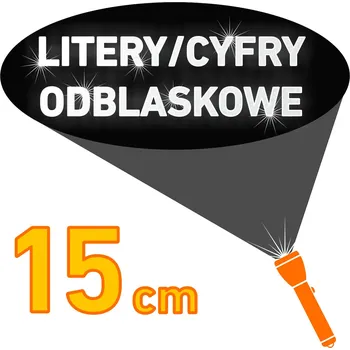 samolepka Samolepky Písmena / Čísla REFLEXNÍ samolepicí reklamní 15 cm