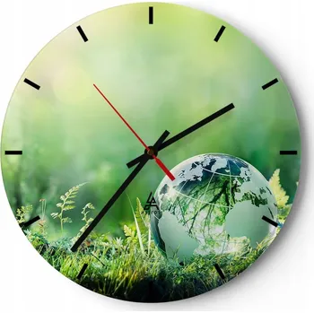 Hodiny Nástěnné hodiny do kuchyně 30x30 Abstrakce Skleněné hodiny do obýváku Tiché