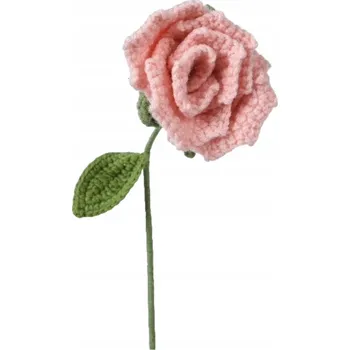 umělá květina Pletená květina roztomilá růže dekorace z textilu 40x6 cm