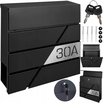 Poštovní schránka Poštovní schránka euroschránka, s vhozem, se schránkou na noviny M-TEC černá