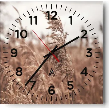 Hodiny Kuchyňské nástěnné hodiny 30x30 Krajina Skleněné hodiny do obýváku Moderní Tiché