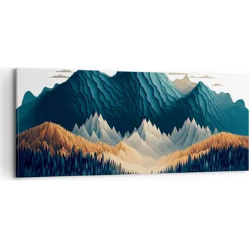 Obraz Foto obraz na plátně canvas 100x40 3D obývací pokoj ložnice na zeď velký