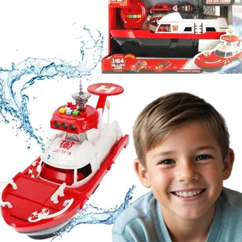 autíčko HASIČSKÝ KONTEJNER LOĎ HASIČSKÝ KONTEJNER ZVUK SVĚTLO MEGA CREATIVE