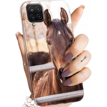 Pouzdro na mobilní telefon Zadní Kryt Hello Case pro Samsung Galaxy A12 hnědé