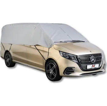 Plachta na motorové vozidlo Potah polopotahu na auto VAN L 390-420 cm krycí plachta practic šedá