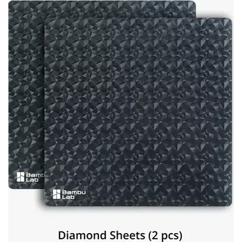 Příslušenství k 3D tiskárně Bambu Lab - Samolepící podložka s 3D efektem - X1, P1, A1, Typ Diamond nálepky 2 ks