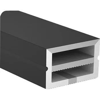 LED páska Silikonová Trubice Plochá P2010 ČERNÁ Flex LED Hadice Silikon pro COB pásky 15mm