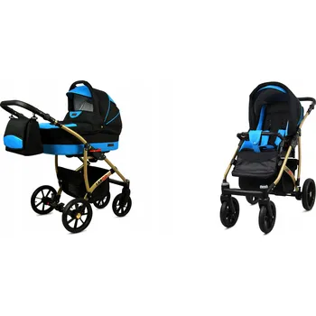 Kočárek Dětský kočárek 2v1 BabyLux LARGO – sporťák a hluboká korba, lehký, s taškou