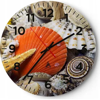 Hodiny Kuchyňské nástěnné hodiny 30x30 Natura Moderní skleněné hodiny do obýváku Tiché