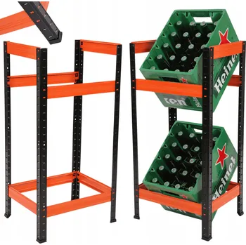 Dílenský regál Kovový skladový regál Wamar-Sosenka 90 x 45 x 35 cm, nosnost až 100 kg na polici