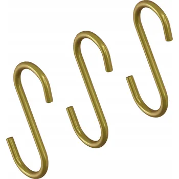 Věšák 3 x HÁČEK NA TRUBKY 25MM RÁFEK NA ŠATNÍ ZLATÁ BARVA MATNÁ