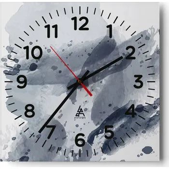 Hodiny Nástěnné hodiny do obýváku 40x40 Abstrakce Tiché hodiny Skleněné hodiny Bez hlučnosti