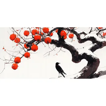 Plakát Plakát Vrána u Stromu bez rámu 91,3 x 44,5 cm