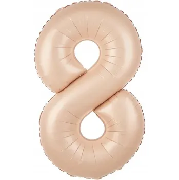 Balónek Foliový balónek Číslice 8. narozeniny KARAMELOVÝ Krémový Ecru Party 100 cm