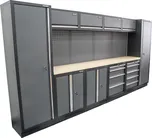 Matabro AKČNÍ SET Sestava 10 ks dílenského nábytku SET-CA01049 s dřevěnou pracovní deskou MB-TGW53