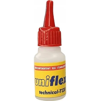 Průmyslové lepidlo Kyanoakrylátové lepidlo Uniflex T-40 20g SEKUNDOVÉ Profesionální