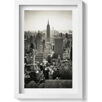 Obraz Obraz dekorace na zeď Černobílý pohled na město New York 20x30 cm