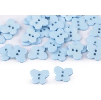 Knoflík Knoflík motýl velikost 26" Varianta: 5 modrá světlá, Balení: 50 ks