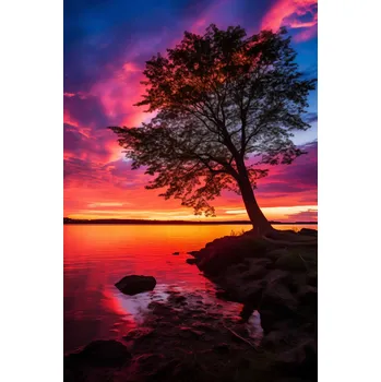 Plakát Plakát Soumrak nad vodou bez rámu 61 x 91,5 cm