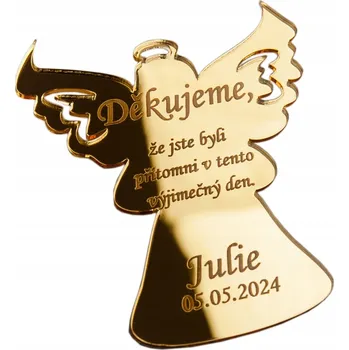 Dekorativní magnet Magnet jako dárek na křtiny – poděkování s gravírováním MCZ-5