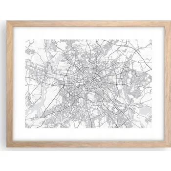 Obraz Obraz plakát v rámu světlý dub do obýváku 40x30 město foto na zeď