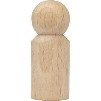 Figurka DŘEVĚNÁ FIGURKA mini PANÁČEK - peg doll 1 Ks