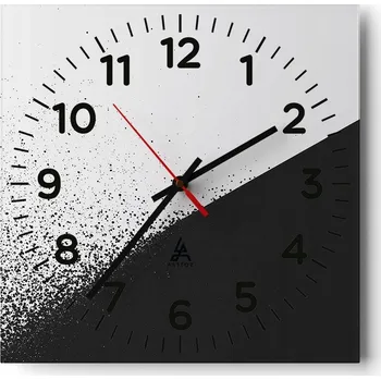 Hodiny Kuchyňské nástěnné hodiny 30x30 Abstrakce Skleněné hodiny do obýváku Moderní Tiché