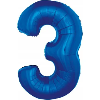 Balónek Fóliový balónek Godan číslice 3 modrý 92 cm