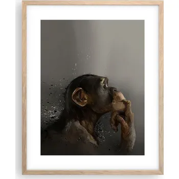 Obraz Obraz plakát na zeď v rámu světlý dub 40x50 zvířata plakáty do obývacího pokoje