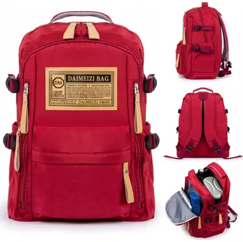 Vícekomorový Školní batoh Bivacc červený 22 l